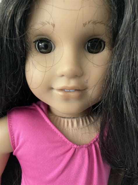 American Girl Doll Brunette Long Hair Brown Eyes Read Ebay
