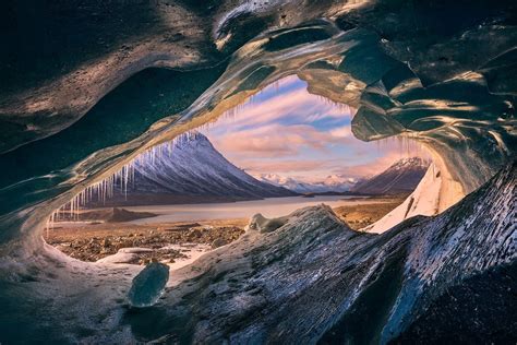 2000x1335 Icicle Cave Island Canada Mountain Cold Snowy Peak Frost