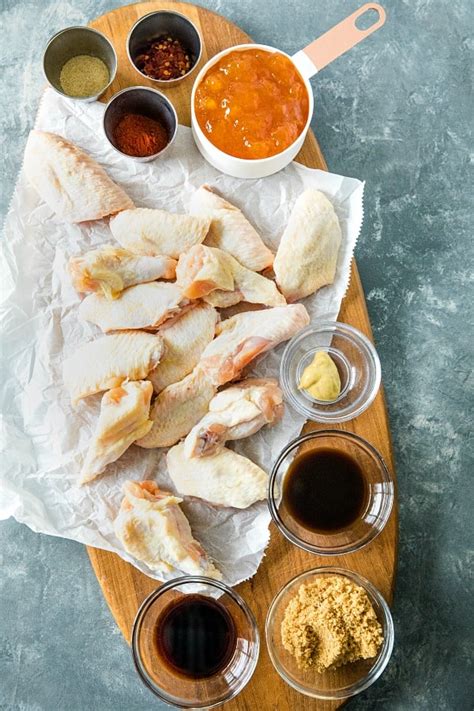 This is a simple chicken wings recipe. Easy Spicy Apricot Chicken Wings - Must Love Home