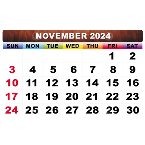 November 2024 Monthly Calendar November 2024 November Monthly
