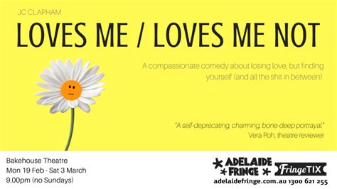 Review Loves Me Loves Me Not At Adelaide Fringe Jc Clapham