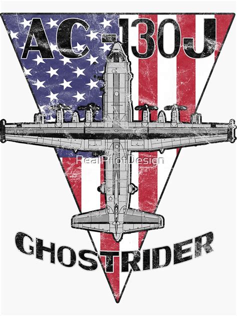 Ac 130j Ghostrider Gunship Airplane Patriotic Vintage Sticker For