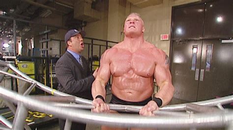 Brock Lesnar Works Out Backstage Raw July 15 2002 Wwe
