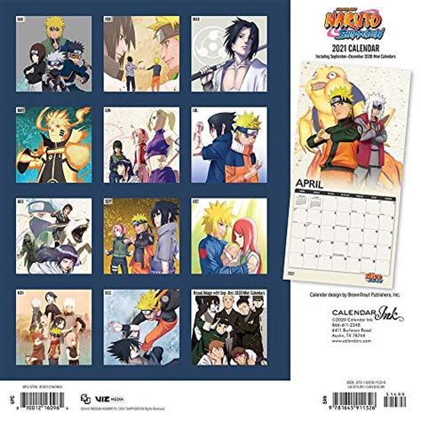 Naruto Wall Calendar 2021 Calendar Pricepulse