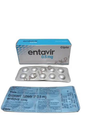 Entecavir 05mg Tablet Packaging Size 1x10 Packaging Type Blister