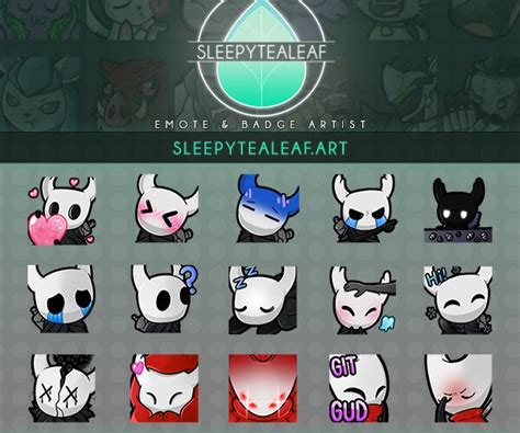 Artstation Free Hollow Knight Emotes Discord And Twitch Batch 1