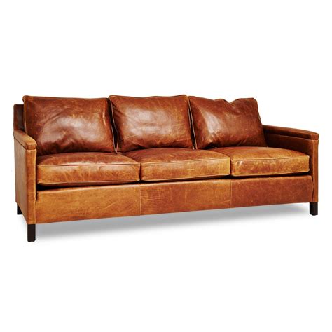 Shop abc carpet & home at chairish, home of the best vintage and used furniture, decor and art. Irving Place Heston Leather Sofa (With images) | Brown ...