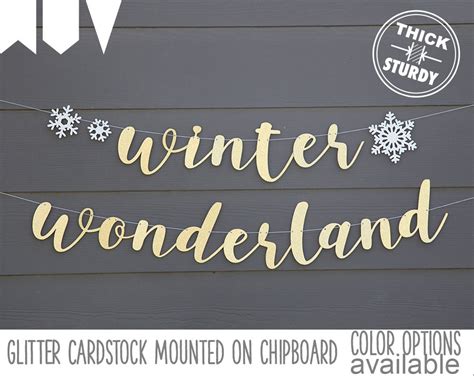 Winter Wonderland Banner With Snowflakes Christmas Banner