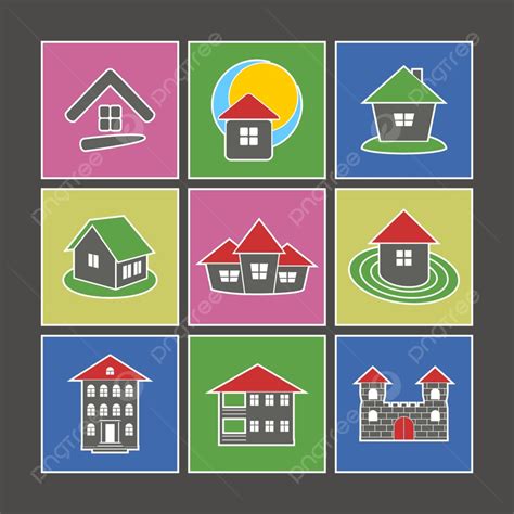 Houses Vector Design Images Icons Of Houses Icon House Graphics Sign