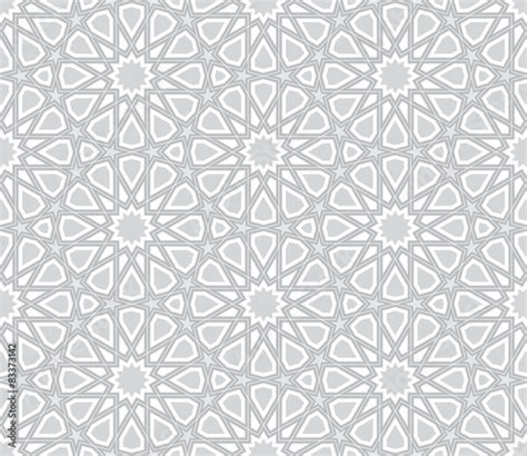 Islamic Star Pattern Light Grey Background Vector Illustration Stock