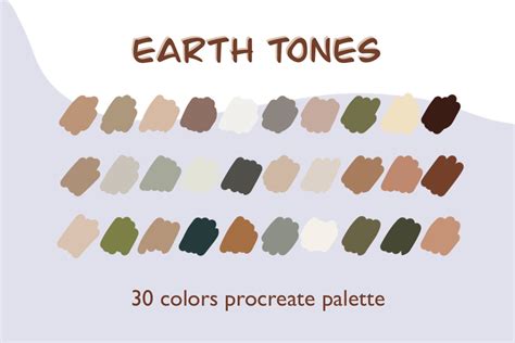 Color Palette Earth Tones Grafica Di Duckychoco · Creative Fabrica