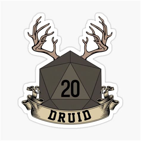 Dnd 20 Druid Sticker For Sale By Worldofteesusa Redbubble