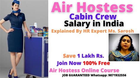 Salary Of Cabin Crew In India Salary Of Air Hostess In India Free Air Hostess Course Job