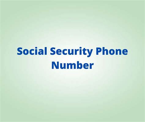 Social Security Phone Number 800 Toll Free Contact Number Details