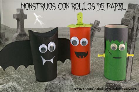 Trabalhos Manuais Halloween Com Rolos De Papel Higiénico - Manualidades y tendencias: Halloween: monstruos con rollos de papel