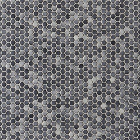 Sometimes, they can even be actual pennies. Dark Gray II Penny Porcelain Mosaic | Floor & Decor ...