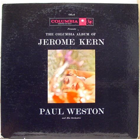Paul Weston Paul Weston Columbia Album Of Jerome Kern Vinyl Record