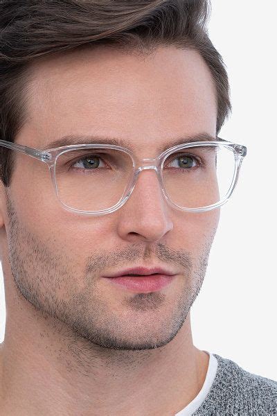 Joanne Crystal Clear Square Eyeglasses Eyebuydirect In 2020 Mens Glasses Frames