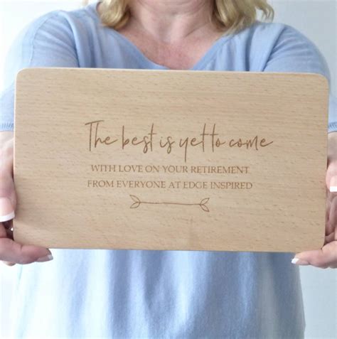 Looking for retirement party games? Personalised Retirement Gift Wooden Serving Board By Edge Inspired | notonthehighstreet.com
