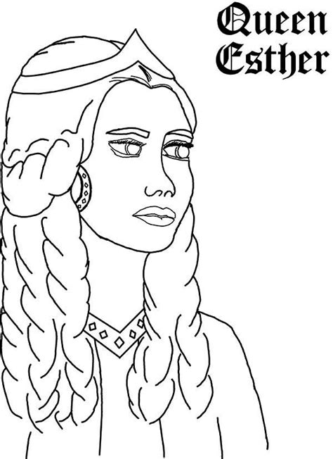 Queen Esther Picture Coloring Page : Kids Play Color