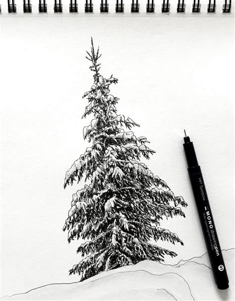 How To Draw Trees With Pens Ran Art Blog Tree Drawings Pencil
