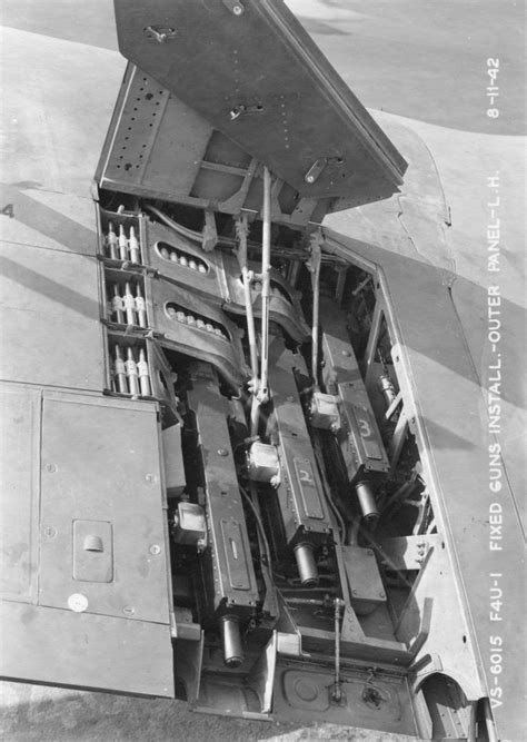 Photo Three Browning M2 50 Caliber Machine Guns In The Left Wing Of