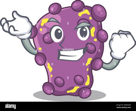 A Dazzling Shigella Mascot Design Concept With Happy Face Stock Vector