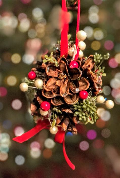 Pine Cone Ornament Handmade Holiday Ornament Christmas Tree Etsy