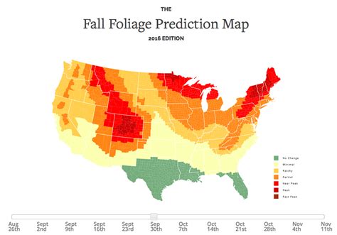 An Interactive Map That Predicts The Best Time For Fall 2016 Foliage In