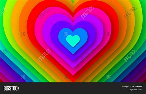 Colorful Love Hearts Image And Photo Free Trial Bigstock
