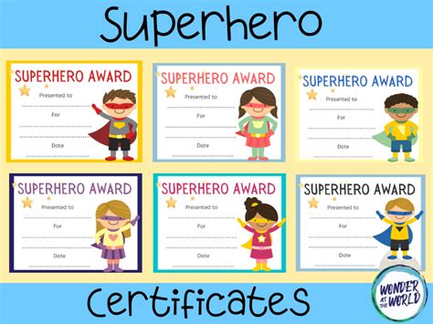 Editable Superhero Certificates To Print Or Use Online Teaching