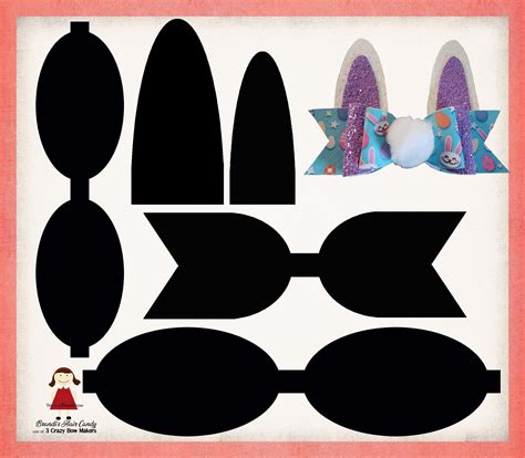 You may also like minnie mouse bow templates. Faux leather bunny bow template printable pdf and svg ...