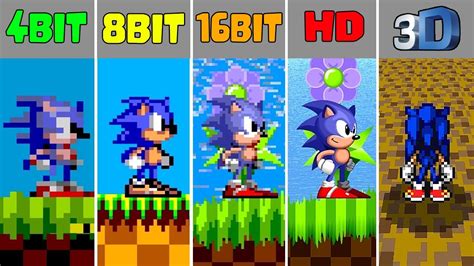 Sonic The Hedgehog 1991 4bit Vs 8bit Vs 16bit Vs Hd Vs 3d Which One