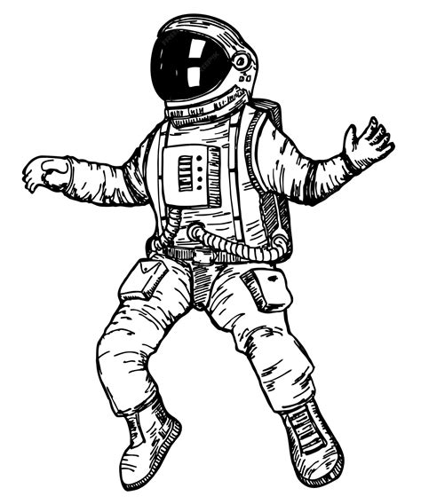 Premium Vector Astronaut Vector Illustration Astronaut In Spacesuit