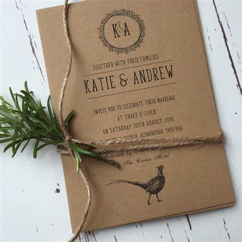 Rustic Wedding Invitations and Stationery - Wagtail Designs