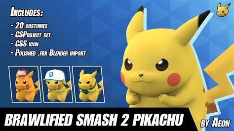Brawlified Smash 2 Pikachu Super Smash Bros Brawl Mods