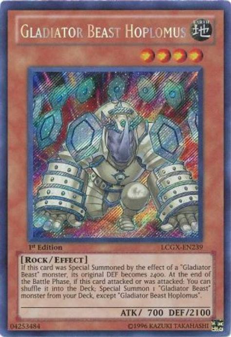 Yugioh Gx Legendary Collection 2 Single Card Secret Rare Gladiator