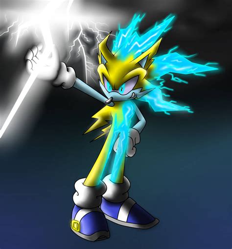 Thunder Sonic By Sweecrue On Deviantart Sonic Sonic Art Sonic Fan Art