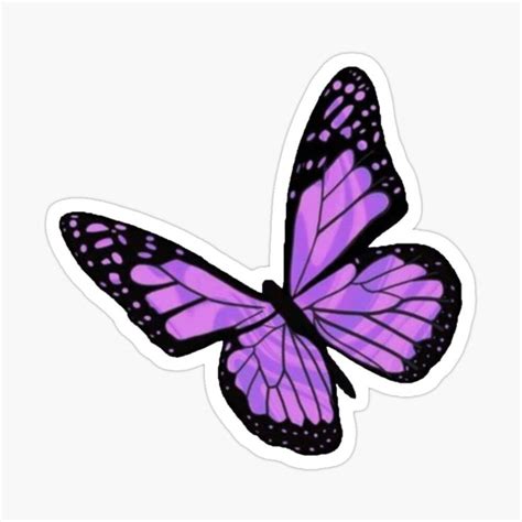 Purpleviolet Aesthetic Butterfly Sticker By Flareapparel Purple