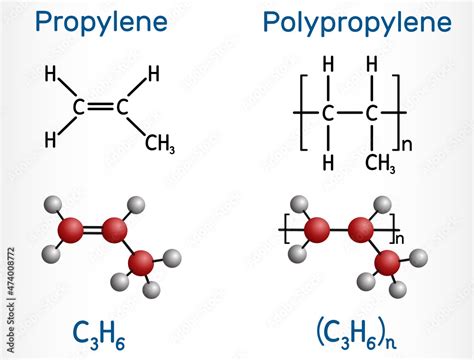 Propylene Propene And Polypropylene PP Polypropene Molecule