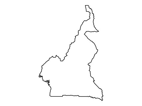 Cameroon Outline Map Blank Maps Repo