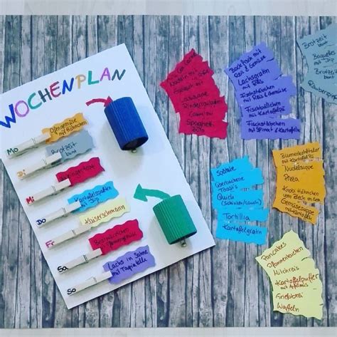 Diy organisationhacks für deinen haushalt: Wochenplan, Menüplan, Essenplan, Speiseplan | Wochen ...