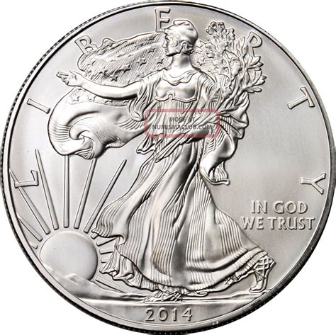 2014 Silver American Eagle Uncirculated 1 Oz 999 Fine Bullion Dollar