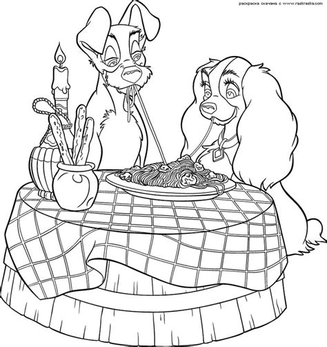 Lady And The Tramp Coloring Pages Excellent | Puppy | Pinterest