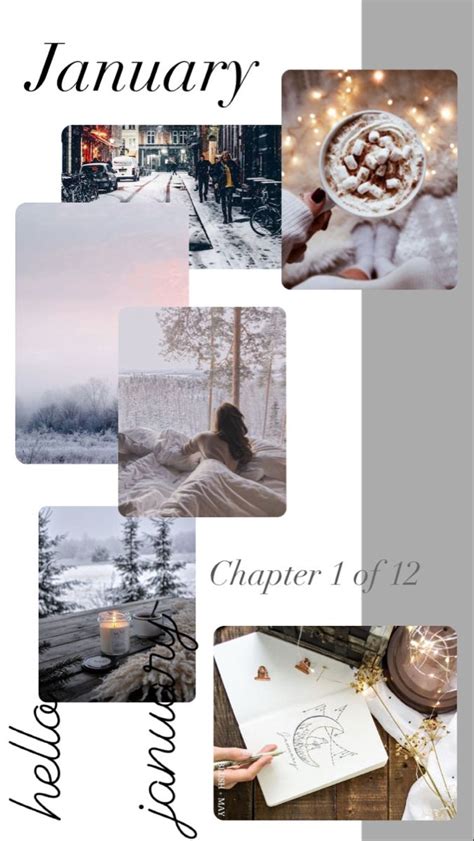 Aesthetic January Mood Board Cute Backgrounds For Iphone Desktop