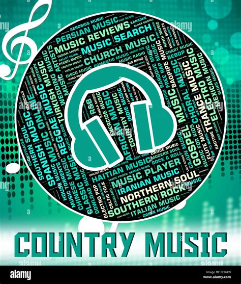 Country Music Indicating Sound Tracks And Harmonies Stock Photo Alamy