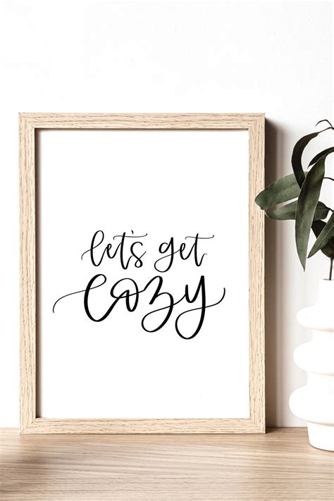 Lets Get Cozy Printable Wall Art Lets Get Cozy Print Fall Etsy
