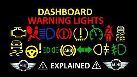 Bmw Mini Dashboard Warning Lights Explained Youtube