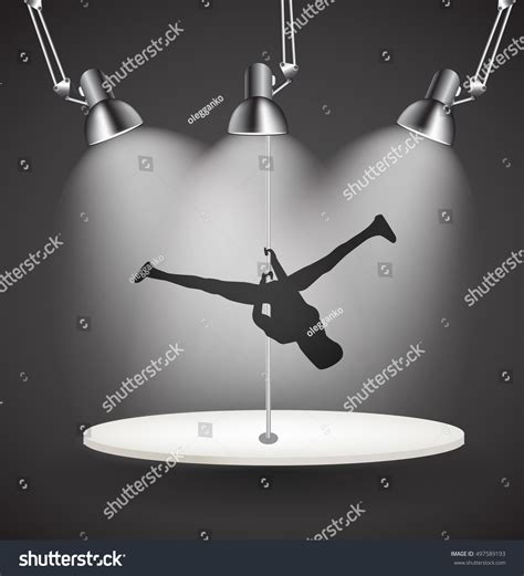 silhouette dancing striptease girl on pole stock vector royalty free 497589193 shutterstock