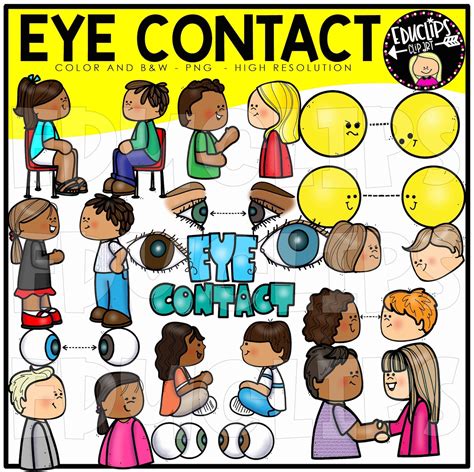 Eye Contact Clip Art Set Edu Clips